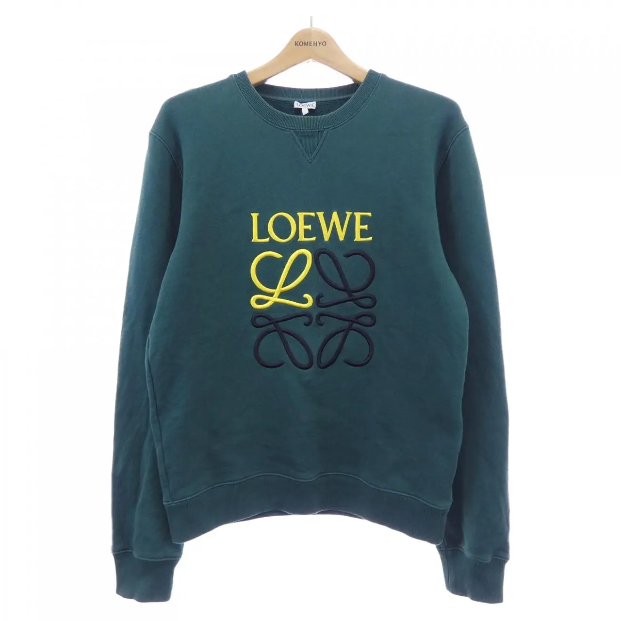 Pre-owned Loewe Cotton Small Leather Goods Anagram Sweatshirt
