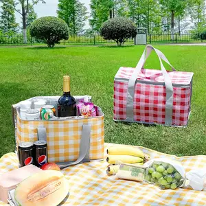1 Pc Aluminum Film Cold Storage Bag Large Capacity Camping Bag Oxford Cloth Outdoor Storage Bag Insulated Cooler Bag Thermal Insulation for Camping Picnic