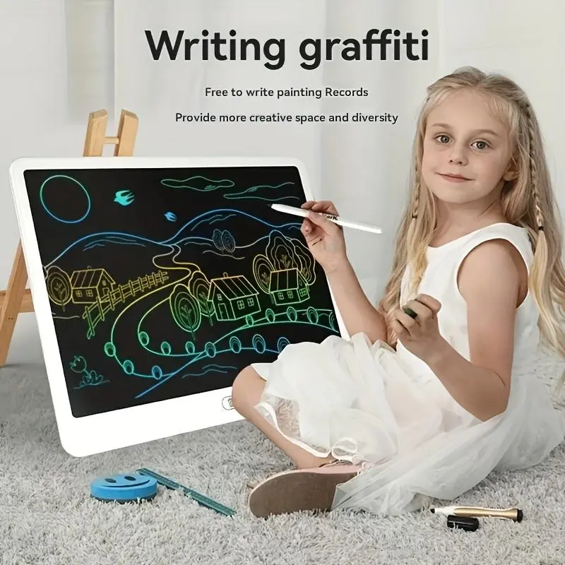 16-inch Eye-Protective Blue Light-Free LCD Digital Writing Tablet for Kids - Graphics Tablet, Electronic Graffiti Drawing Board Toy with 1-Key Clear Screen, Ideal for Creative Activities, Viral Christmas Gift
