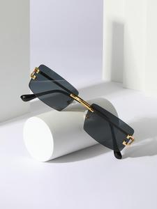 simple frames glasses for men & women for gift, rich girl glasses , summer new trendy glasses 2025 women, rimless fashion eyeglass, travel accessories with storage box & package