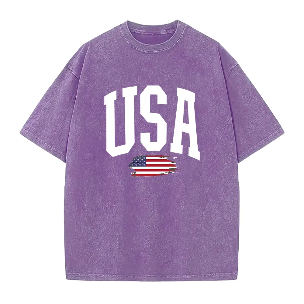 Men's Retro USA Flag 4th of July Holiday Graphic Tees, Short Sleeve Crew Neck Cotton Streetwear Top, graphic tees, men's t shirts, trending clothes, Cotton Tee, streetwear tees