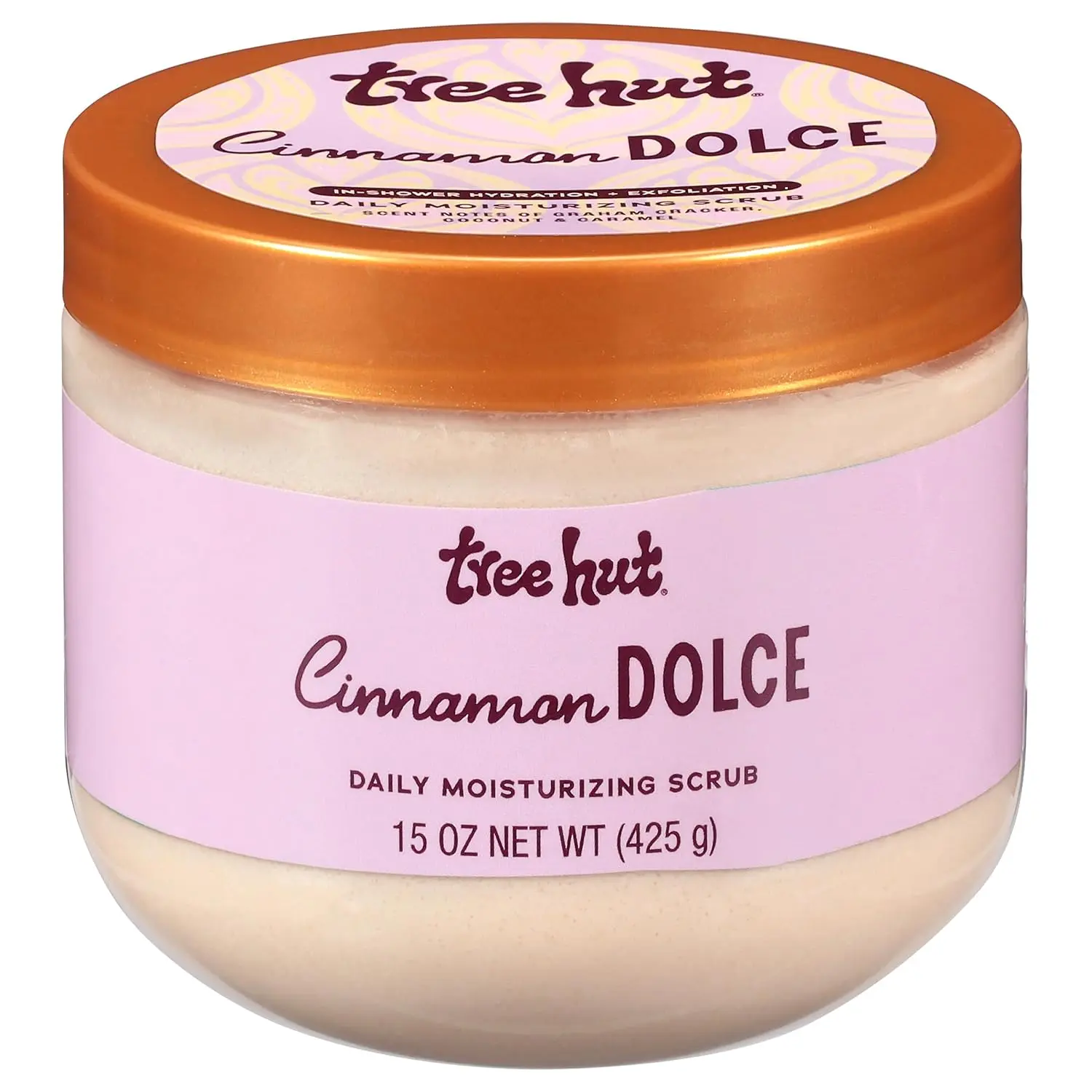 Tree Hut Cinnamon Dolce Daily Moisturizing Scrub, Whipped Foamy Exfoliating Body Scrub, Hydrating & Moisturizing Formula for Soft, Radiant Skin, 15 oz