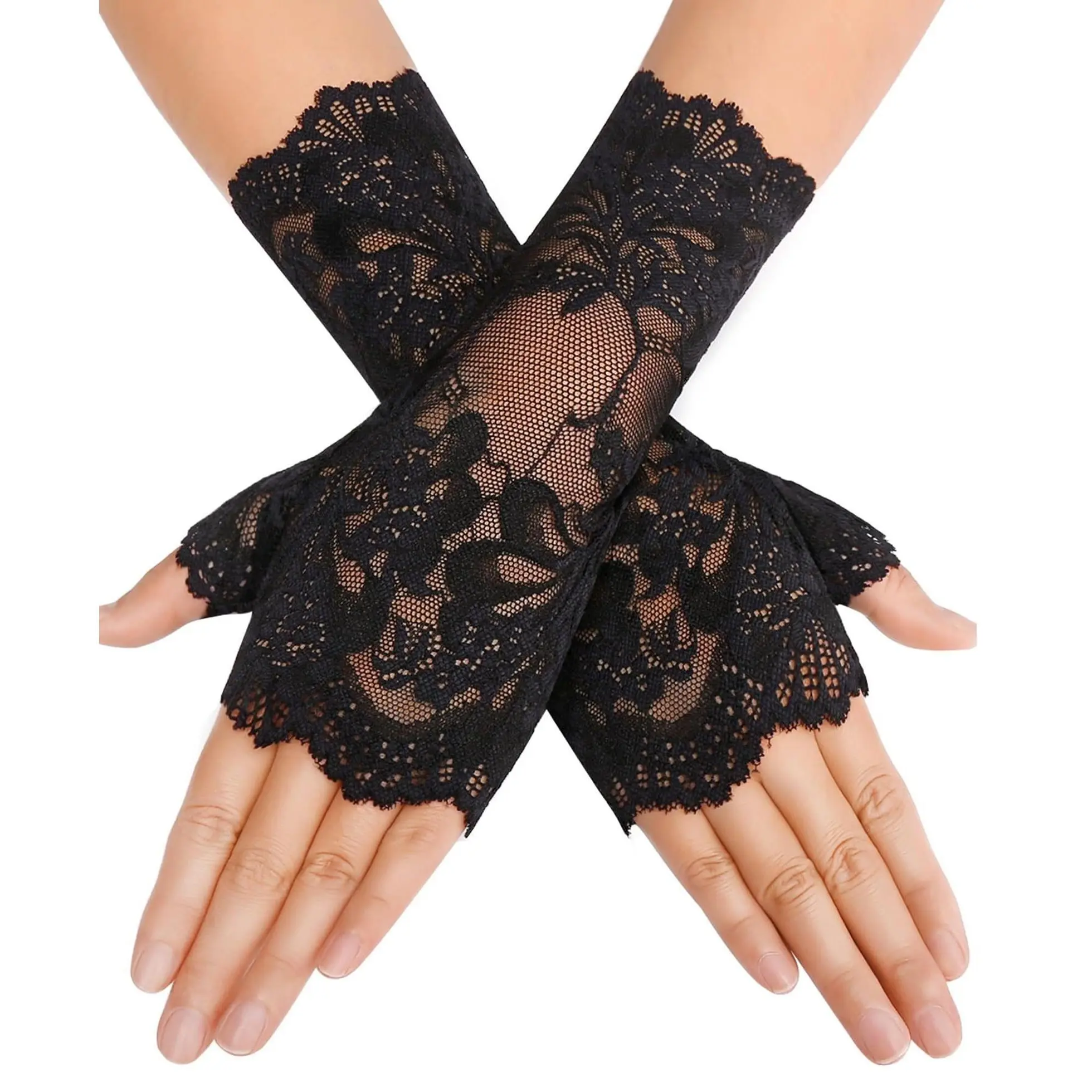 Avidlove Women Short Lace Gloves Fingerless Bridal Wrist Glove Opera Evening Wedding Tea Party Prom Cosplay Gothic Clothes Avidlove Women Short Lace Gloves Fingerless Bridal Wrist Glove Opera Evening Wedding Tea Party Prom Cosplay Gothic Clothes