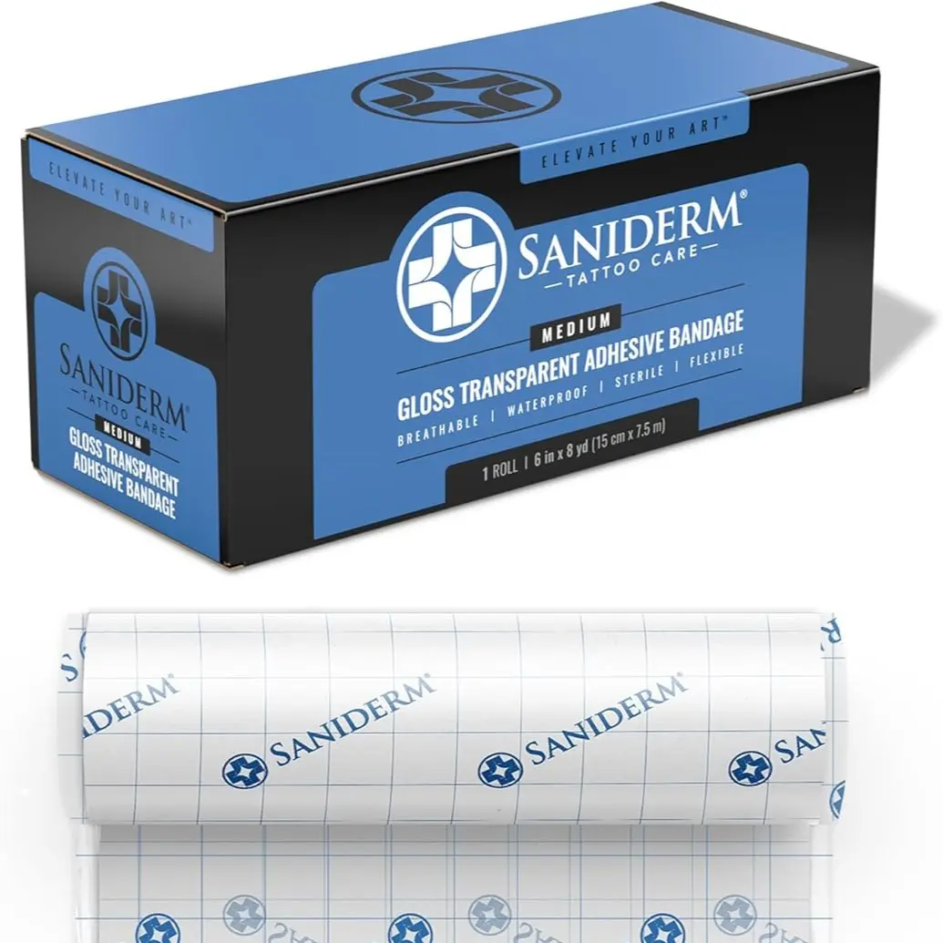 Saniderm Transparent Original Tattoo Bandage Roll - Medium 6 in x 8 yd (1 Roll)