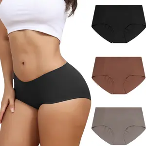 LEVAO 3 Pack Women's Seamless Hipster Underwear – No Show, Breathable, Soft Stretch Briefs, Comfortable Panties, S-XXL