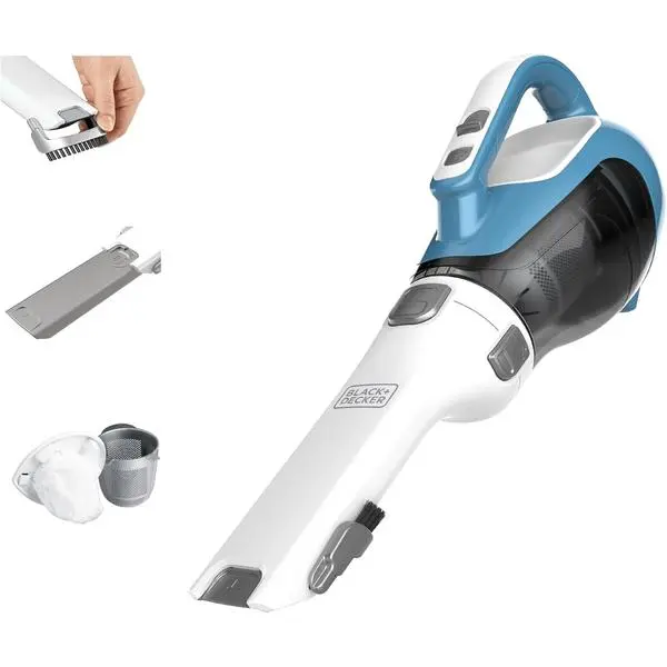Dustbuster AdvancedClean Handheld Vacuum Cordless, Compact Home and Car Vacuum with Crevice Tool, Rotating Nozzle and Charging Station