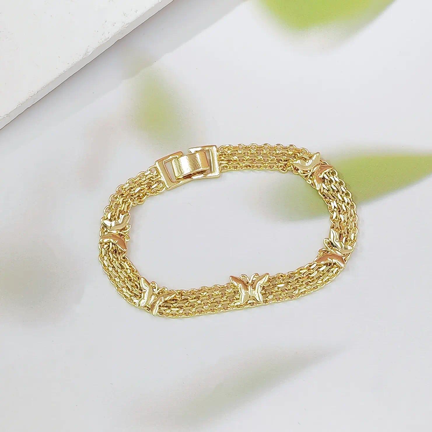 Vintage Hollow Butterfly Bracelet Women Metal Chain Elegant Trendy Jewelry