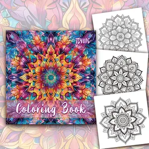 Flower Pattern Coloring Book, 1 Count 30 Pages Cartoon Pattern Coloring Book, DIY Painting Supplies for Teenager, Adult