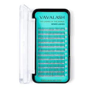 VAVALASH Premade Fan Spikes Lash Extensions 13-20mm Mixed Tray C Curl 0.07mm Matte Black Eyelash Extension Supplies Spikes Fans（D-0.07,13-20mm）