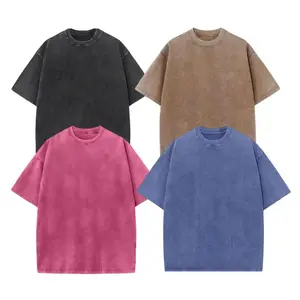 1/4 Pack Tshirts for Men Gym Vintage Heavyweight T Shirts Cotton Workout Acid Wash Baggy Tees Soft Tee Unisex