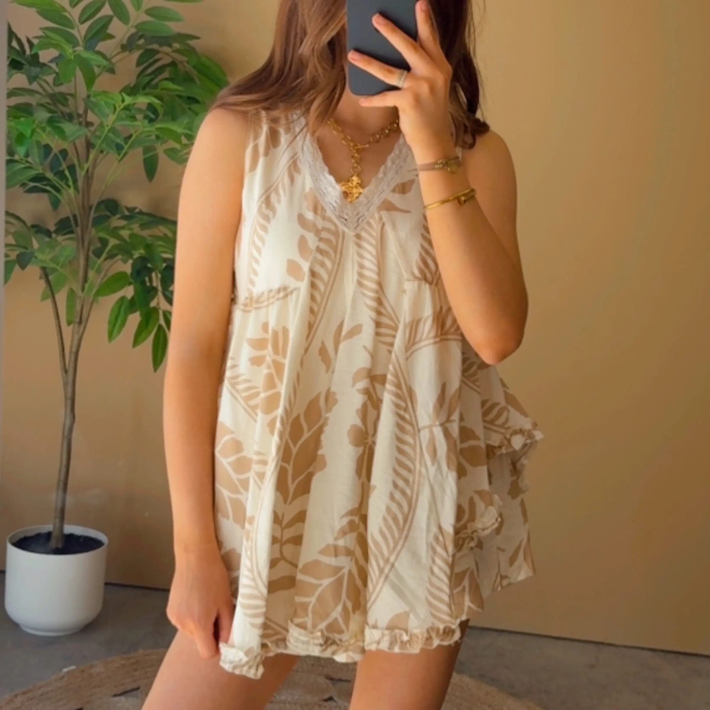 Floral-Print Lace-Trim V-Neck Layered Ruffle Babydoll Romper