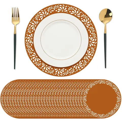 Mexican Paper Placemats 32/50 Pcs Cielito Lindo Disposable Round Table Mats 13 Inch Lightweight Doilies for Cinco de Mayo Taco Tuesday Fiesta Baby Shower Birthday Bridal Shower