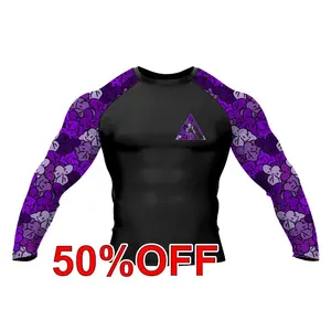 Purple RNC-Camo Jiu Jitsu Long Sleeve Rashguard