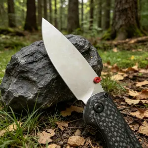 565 Safe Lock Folding Knife, Carbon Fiber PatternGrip,SharpBlade, Sleek Design, Great Father's Day Utility Gift