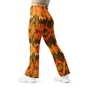 Boho Festival Pants - Flare Yoga Leggings for Women - High Waist Fitness Pilates Flare leggings diamond dye pants baggy  legging