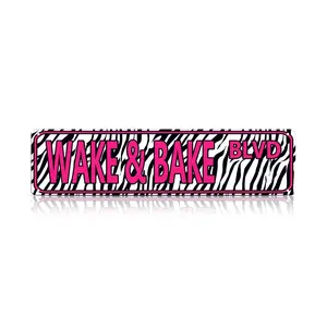 "Wake & Bake" Metal Tin Sign (16 x 4 Inch) Support customization based on provided images Funny Vintage  Wall Art Decor for Home Bar Cafe Garage Indoor/Outdoor, Humorous Gift for festivals