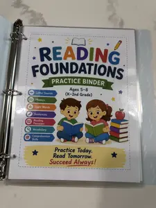 Reading Foundations Binder | Learn to Read Workbook | Phonics, Sight Words & Reading Comprehension