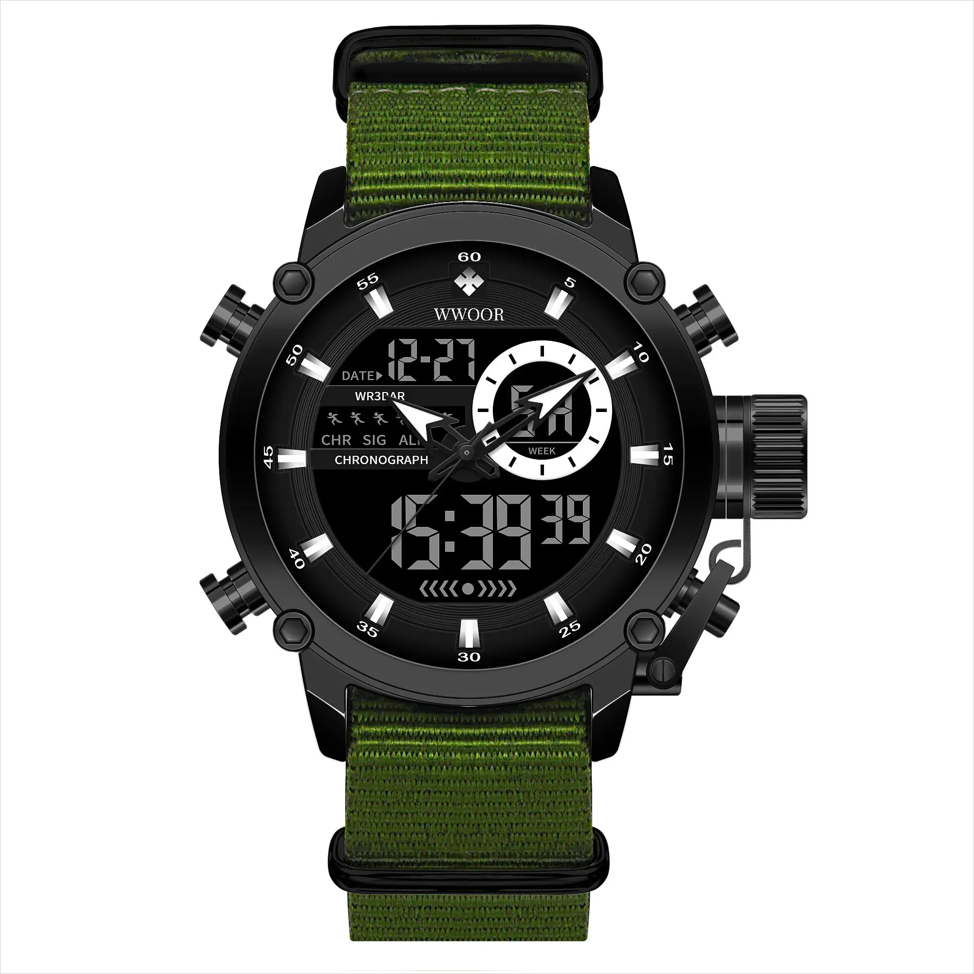 WWOOR Military Watch for Men Waterproof: Analog Mens Watches Classic- Field Wrist Watches for Man-8882