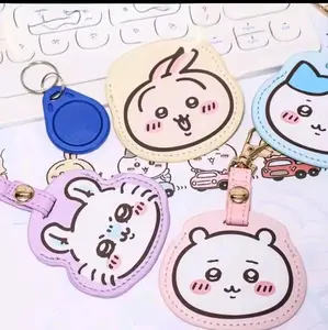 Chiikawas Induction IC Card Holder Keychains | Cute Hachiware Usagi Access Card Protective Case | Keychain Pendant, and Accessory