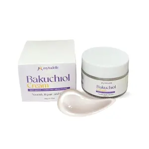 Mytudelle Bakuchiol Cream Natural Retinol Alternative 30g Vegan Anti-Aging Face & Night Moisturizer for Women Smooths Wrinkles Improves Elasticity & Tone Deep Hydration