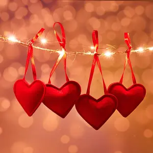 Valentine's Day Hanging Heart Felt Decorations, Heart Party Ornaments, Perfect for Valentine's Day, Weddings, Anniversaries, Holiday Decor