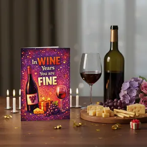 In Wine Years You Are Fine Card | Funny Birthday Card