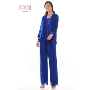 Clearance Sale Marsoni by Colors -M303 Chiffon Jacket and Pants Suit