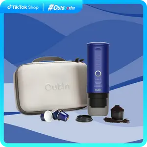 Outin Nano Shark Angels Limited Set, Self-Heating, 12V/24V, 20 Bar, Compatible with NS Capsules & Ground Coffee, Outdoorfun