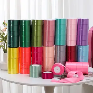 5Pcs Premium Satin Ribbon Set - Assorted Colors for DIY Crafts, Gift Wrapping, Wedding & Party Decor