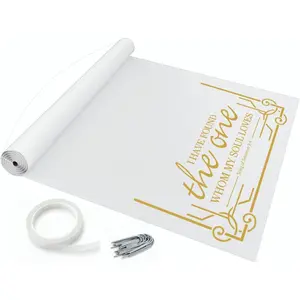 Thickened Gold Aisle Runner 4x50Feet Walkway Carpet for Indoor Outdoor Wedding Church Decorations, Also Suitable for Halloween Parties