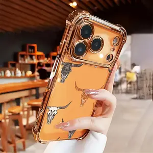 Longhorn Skulls Case for iPhone 17 Air 16 Pro Max 15 Plus 14 13 12 11 X XS Shockproof Full Camera Protection Durable Slim Silicone Cover Anti-Scratch Festive Design