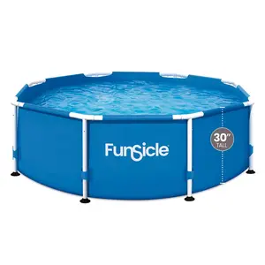 Funsicle 8' x 30" Outdoor Activity Round Frame Above Ground Swimming Pool Set Funsicle 8' x 30" Outdoor Activity Round Frame Above Ground Swimming Pool Set