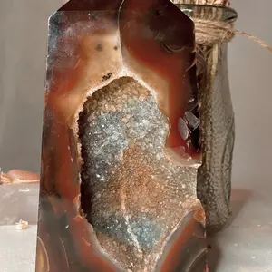 Colorful Druzy Carnelian Tower