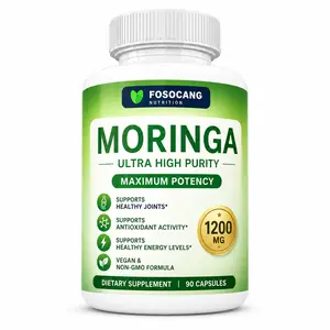 FoSoCang Moringa Capsules 1200mg - Pure Moringa Powder for Immune, Gut health 90 Capsules