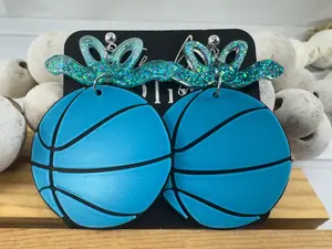 Custom Color Basketball Team Earrings