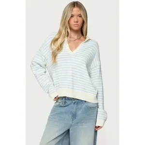 Edikted Women's Copenhagen Oversized Striped Sweater