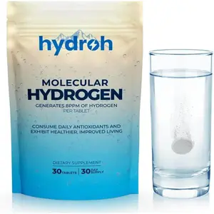 Hydrogen Water Tablets Molecular H2 Quick-Dissolving Tabs for Antioxidant Support, Brain Energy, Cellular Health & Daily Wellness, Unflavored