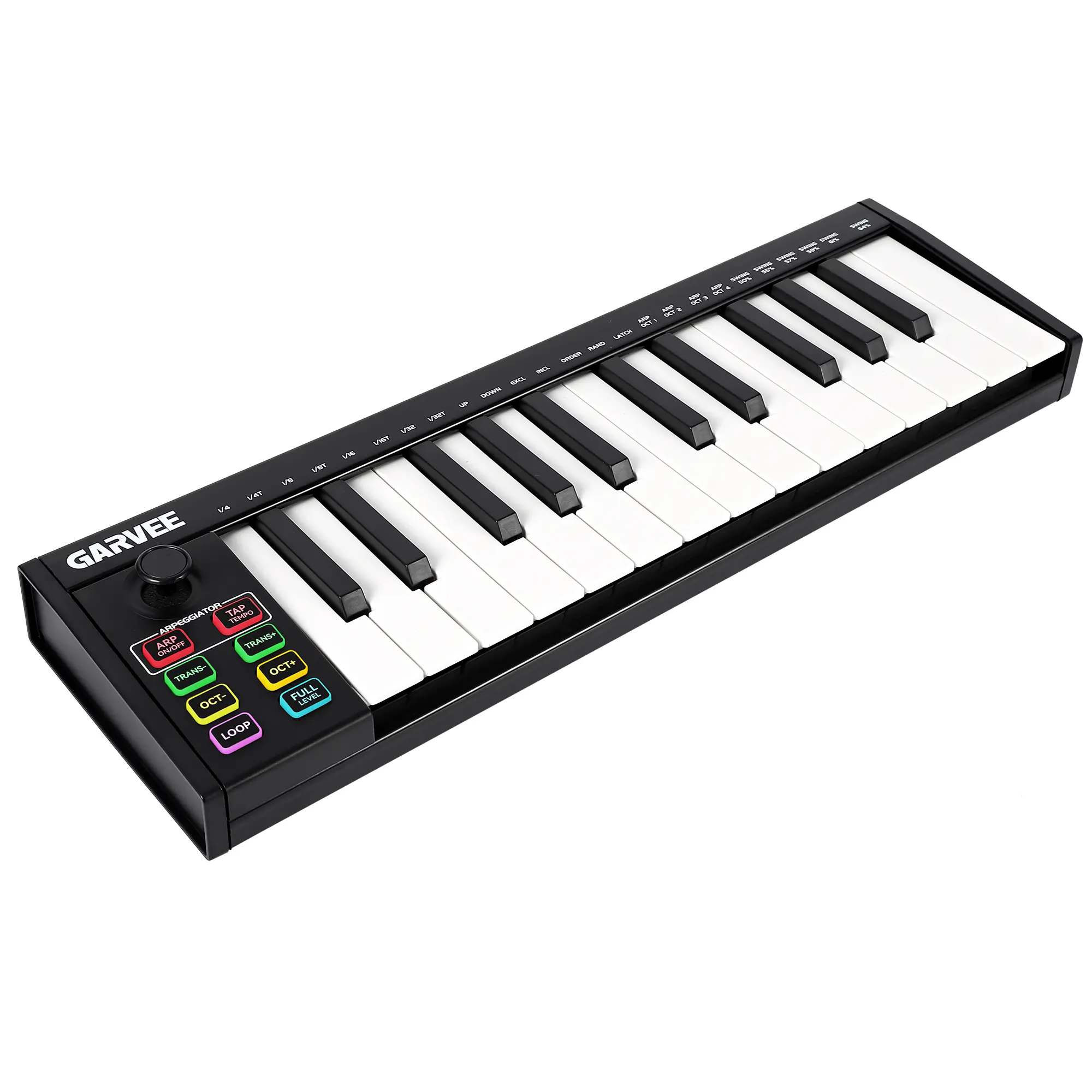 25-Key USB MIDI Keyboard Controller for Music Production – DAW Integration – 8 Backlit Drum Pads – 8 Assignable Knobs – Semi-Weighted Keys – OLED Display – Compatible with Personal Computer & PC