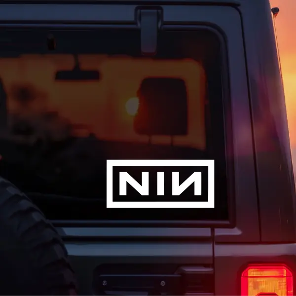 Nine Inch Nails Logo Vinyl Car Decal – NIN Industrial Rock Band Symbol Sticker for Car Window Laptop Tumbler – Alternative Metal Goth Music Fan Gift