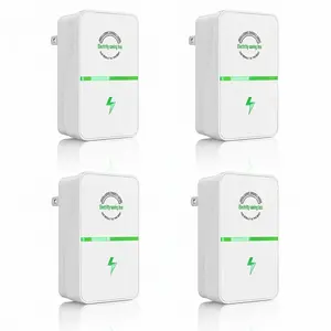 Smart Energy Saving Device, Plug-in Power Saver Box with Voltage Stabilizer & Surge Protector, 2026 Updated Power Factor Saver for Refrigerator, AC, TV, Office Appliances, US Plug 90–250V Flame-Retardant Design