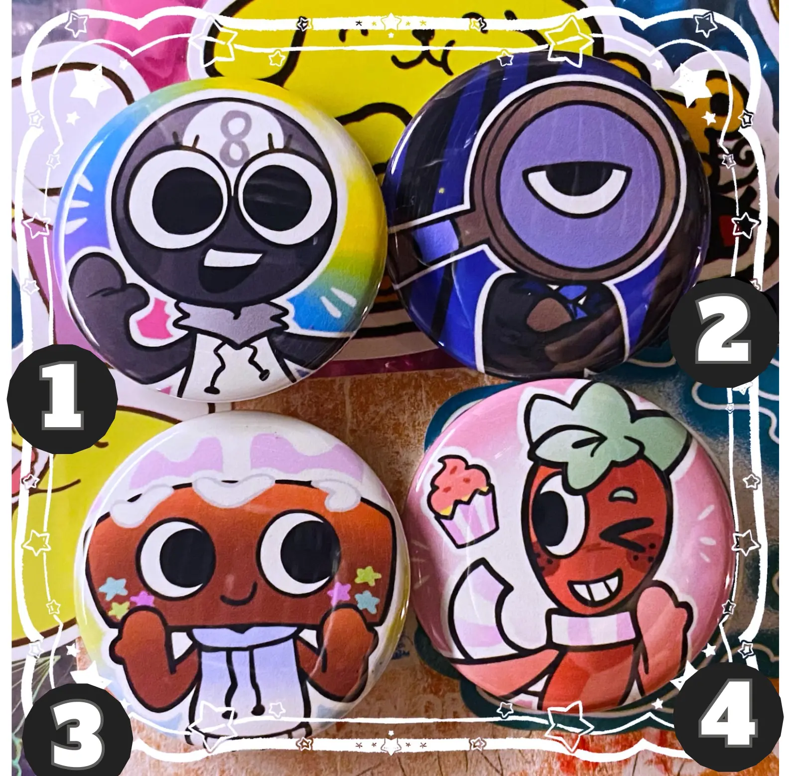 Dandy's World Button - Dandys World Character: Astro Vee Pebble