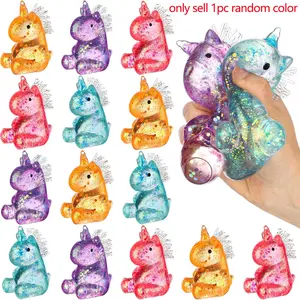 Unicorn Squid Gumball Squeeze Plush Toy, Kids and Adults Kawaii Unicorn Gumball Squid Animal Stress Relief Toy, Surprise Gift for Theme Party