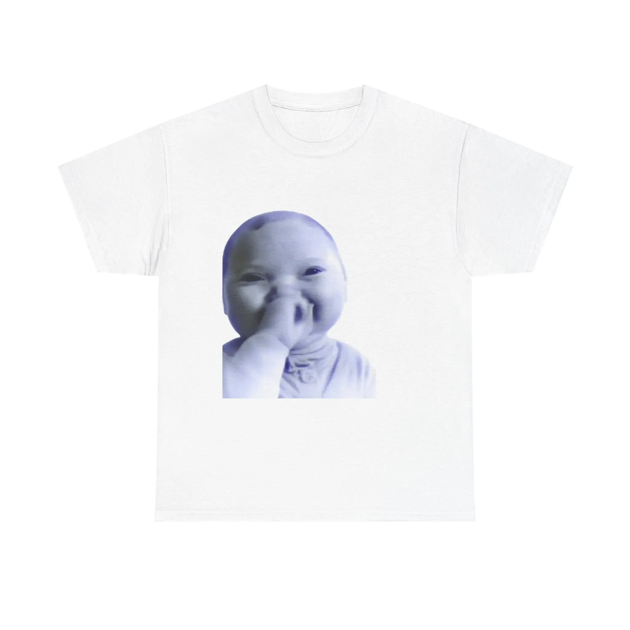 Winter outfit Frying Baby Tee |   Laughing Baby Meme Photo T‑Shirt