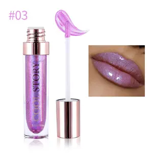 Glitter Lip Gloss, Shimmering Lip Glaze Stick, Long Lasting Tinted Moisturizing Liquid Lip Balm, Glossy Plumping Oil Lipstick for All Occasions Makeup, Girls and Women