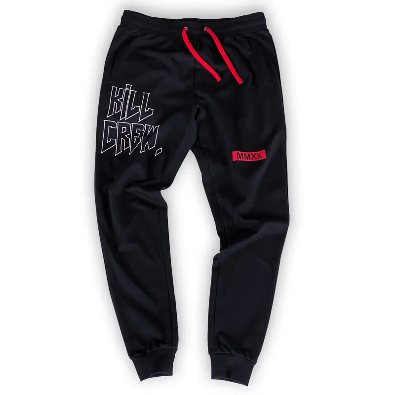 Kill Crew Women's 20% Polyester Tech Blend Casual Athletic Joggers - 2XL, Rib Waistband, Stays Put Fit, Full Length, Drawstring Tie, 3 Pockets (2 Side Pockets), Elastic Cuffed Ankles, Loose Cut, Comfy, Street Casual, for Gym, Runs