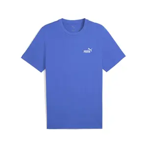 PUMA Mens Essentials Small No. 1 Logo Tee Casual Tops Casual - Blue