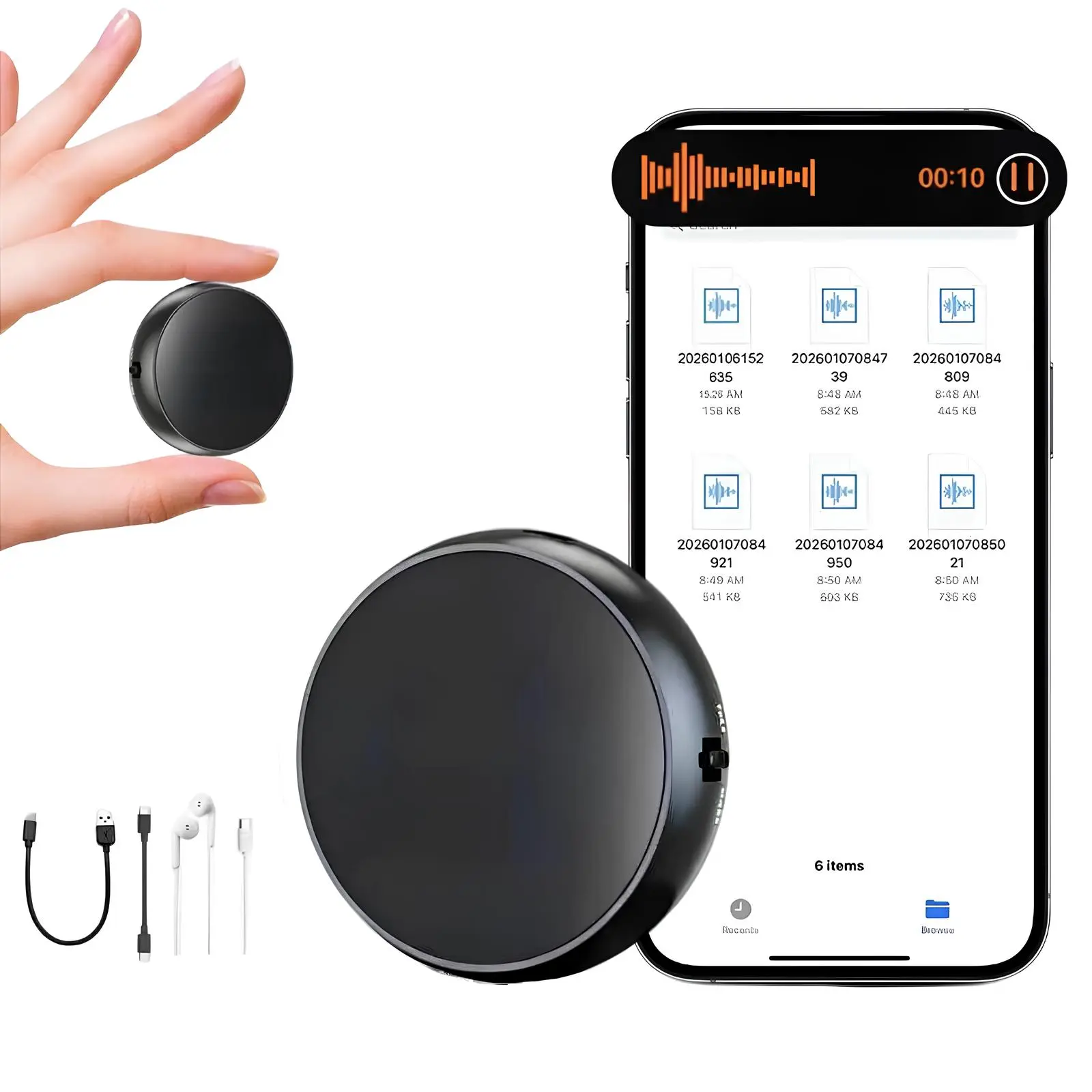 YiNet Voice Activated Recorder  festival gift , Compact Audio Recorder, Audio Recording Device, Grabadora De Audio Digital Usb Wireless Portable Mini recording pen