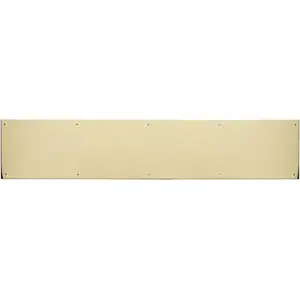 212 MAIN Polished Brass-Aluminum Magnetic Mount Kick Plate, 6 in. x 30 in. Home Accessory with Magnet Sheet (Model A09-P0630-628MAG)