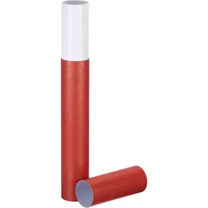 PATIKIL 2 Inch x 17 Inch Poster Tube, 1Pcs Photo Storage Tube Portable Shipping Mailing Tubes Calligraphy Painting Tubes Round Carrying Case for Storing Paper Art Map Documents, Red
