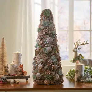 PINE CONE TABLE TOP TREE easy-to-use, holiday festivities